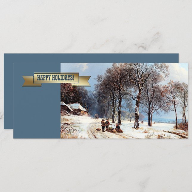 Happy Holidays. Fine Art Christmas  Holiday Card (Front/Back)