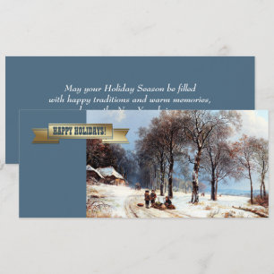 Happy Holidays. Fine Art Christmas Holiday Card
