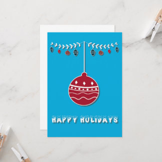 Happy holidays flat greeting card
