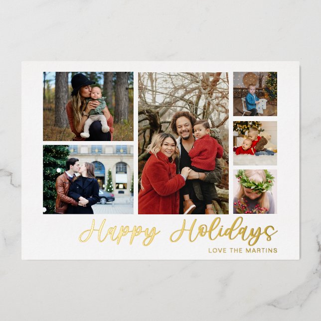 Happy Holidays Foil 6 Photo (Front)