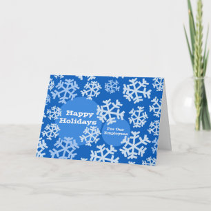 Happy Holidays for Employees, Business, Snowflakes Holiday Card