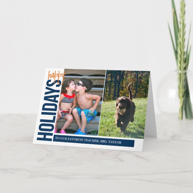 Happy Holidays for you x2 Holiday Card (Front)