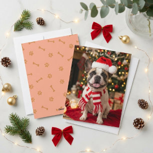 Happy Holidays French Bulldog Christmas Holiday Card