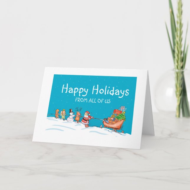 Happy Holidays from all of us - Teamwork Holiday Card (Front)