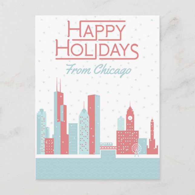 Happy Holidays from Chicago Postcard (Front)