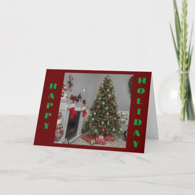 **HAPPY HOLIDAYS FROM OUR HOUSE TO YOURS** CARD (Front)