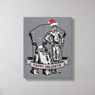 Happy Holidays From R2-D2 & C-2PO Canvas Print