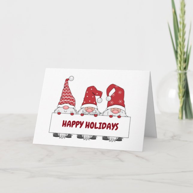 **HAPPY HOLIDAYS** FROM THE MERRIEST OF GNOMES HOLIDAY CARD (Front)