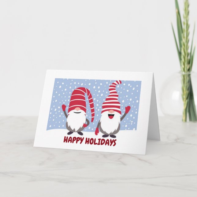 **HAPPY HOLIDAYS** FROM THE MERRIEST OF GNOMES HOLIDAY CARD (Front)