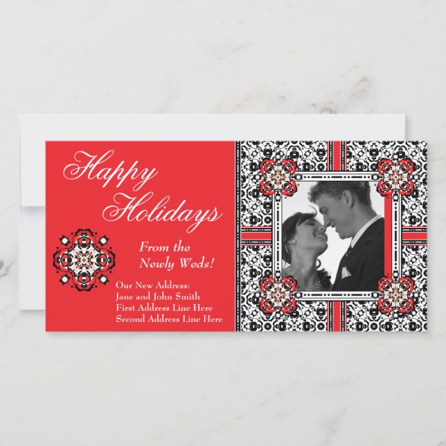 Happy Holidays from the Newly Weds Christmas Card (Front)