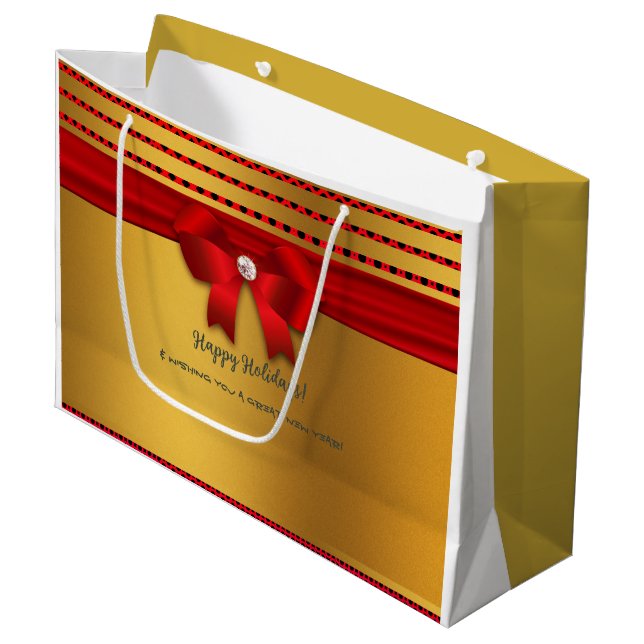 Happy Holidays Fun Party   Large Gift Bag (Front Angled)