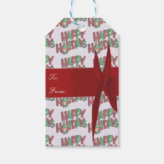 Happy Holidays - Gift Tags (Front)