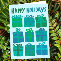 HAPPY HOLIDAYS Gifts Christmas CUSTOM Hand-drawn