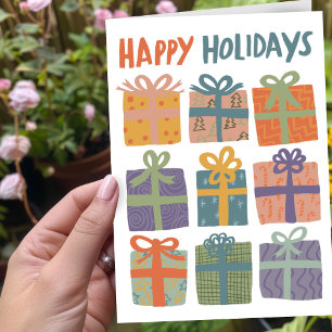 HAPPY HOLIDAYS Gifts Christmas CUSTOM Hand-Drawn Holiday Card