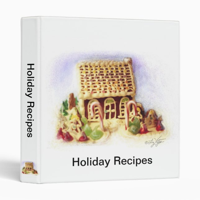 Happy Holidays Gingerbread House Avery Binder (Front/Spine)