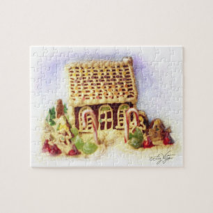 Happy Holidays Gingerbread House Puzzle