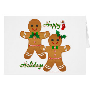 Happy Holidays Gingerbread Man Boy Girl
