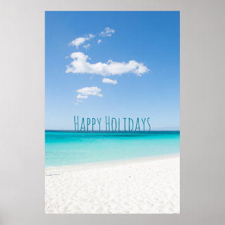 Happy Holidays go to beach Poster