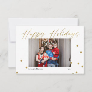 Happy Holidays Gold Fun Confetti Carte Postale mod