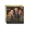 Happy Holidays Gold Holly Photo Flat Card