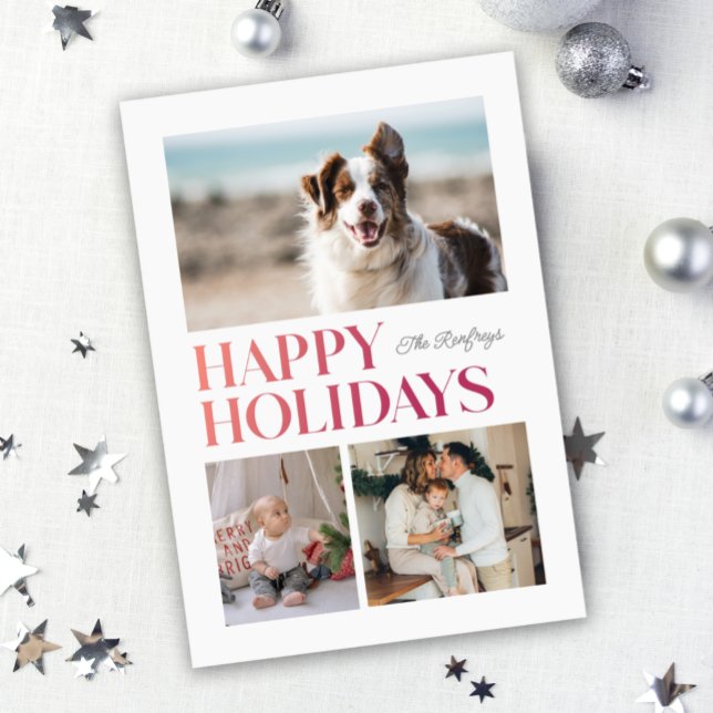 Happy Holidays Gradient Headline Holiday Card (Creator Uploaded)