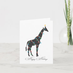 Happy Holidays Greeting Card - Giraffe