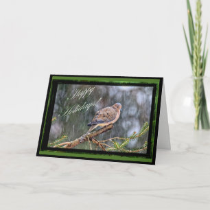 Happy Holidays Greeting Card - Mourning Dove