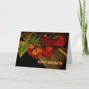 Happy Holidays Greeting - Chinese Lanterns Holiday Card