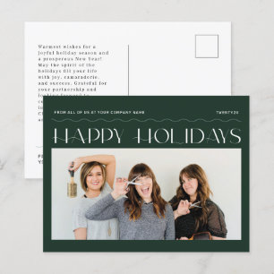 Happy Holidays Group Photo Corporate Holiday Card
