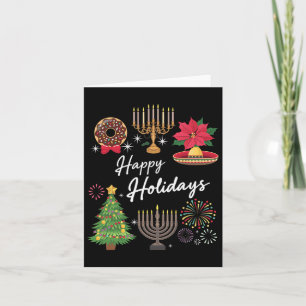 Happy Holidays Hanukkah Feliz Navidad Christmas Kw Card
