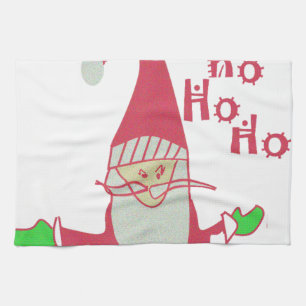 Happy Holidays Ho Ho Ho Merry Christmas Kitchen Towel