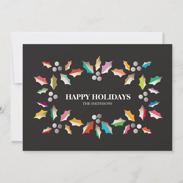 HAPPY HOLIDAYS HOLIDAY CARD (Front)