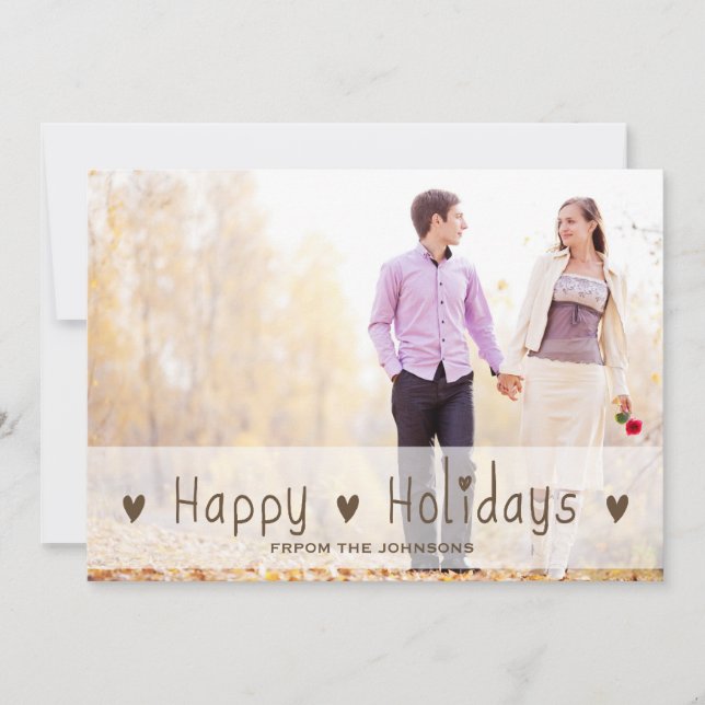 HAPPY HOLIDAYS HOLIDAY GREETING PHOTO CARD (Front)