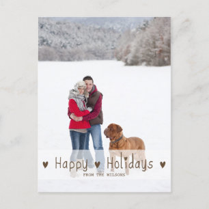 HAPPY HOLIDAYS   HOLIDAY PHOTO POSTCARD