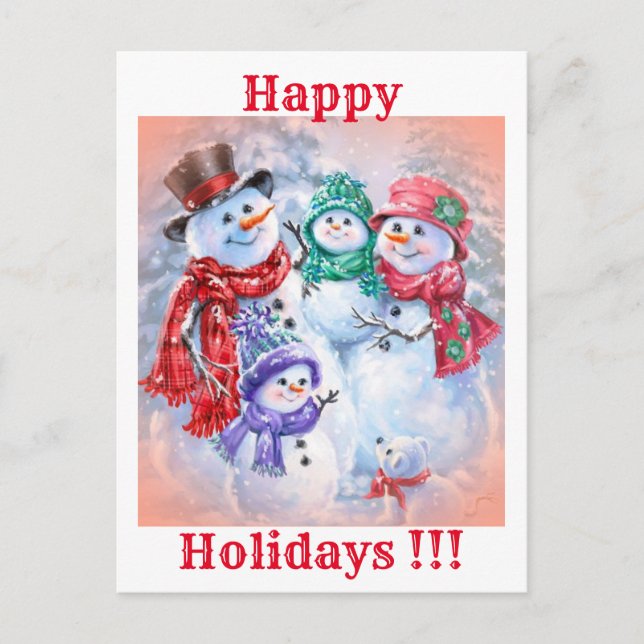 Happy Holidays !!! Holiday Postcard (Front)