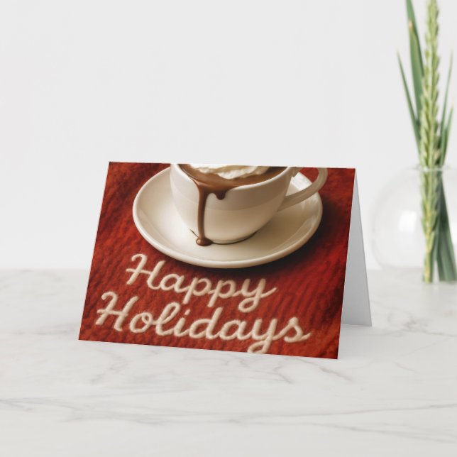 Happy Holidays Hot Cocoa Holiday Card (Front)