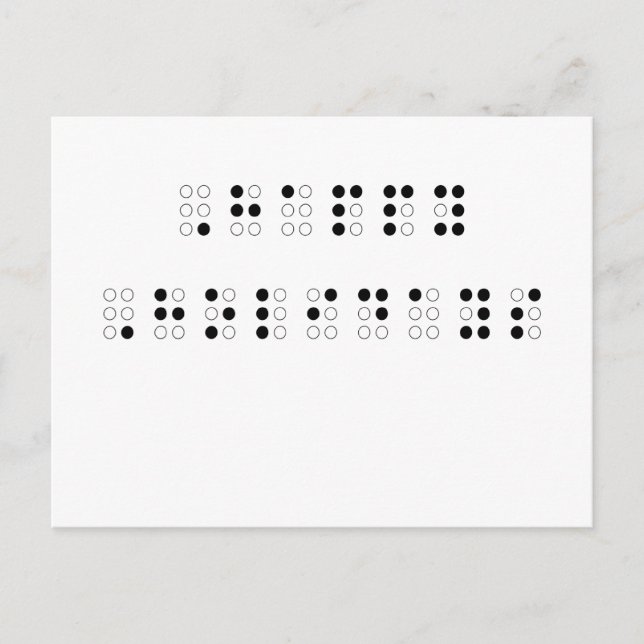 Happy Holidays in Braille Holiday Postcard (Front)