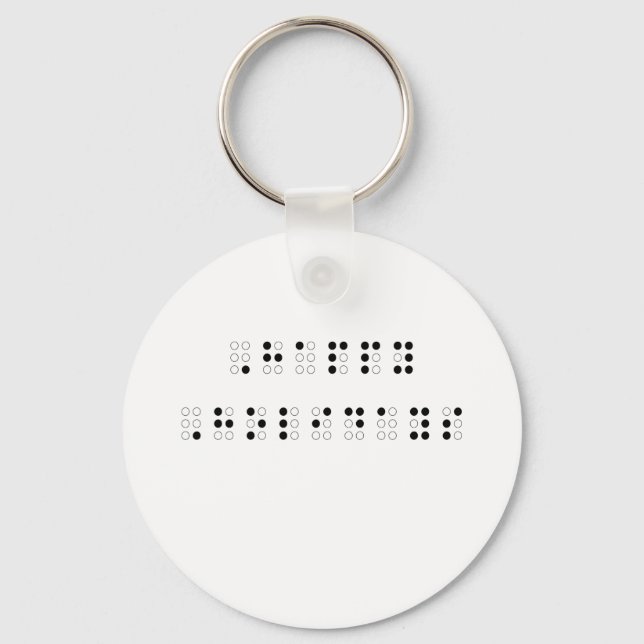 Happy Holidays in Braille Keychain (Front)
