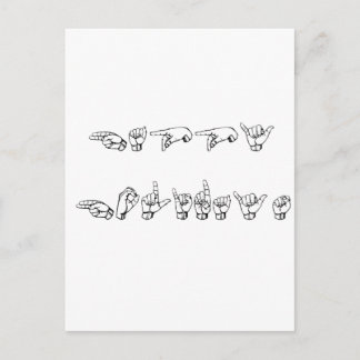 Happy Holidays in Sign Language Holiday Postcard