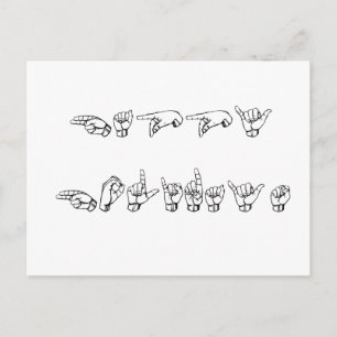 Happy Holidays in Sign Language Holiday Postcard