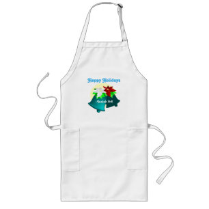 Happy Holidays Jingle Bells Customize It Long Apron