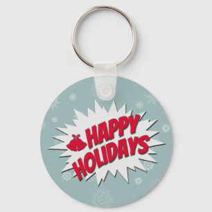Happy Holidays Keychain