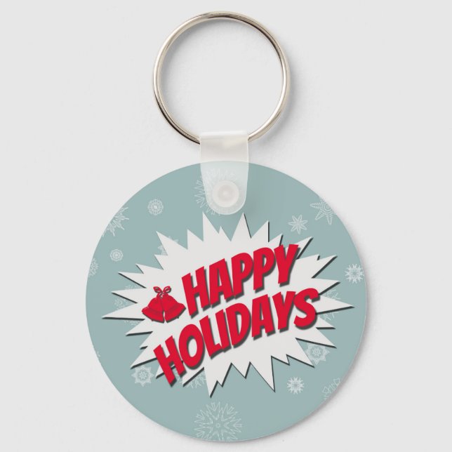 Happy Holidays Keychain (Front)