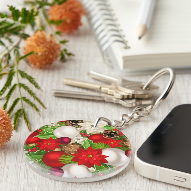 Happy Holidays Keychain (Front Right)