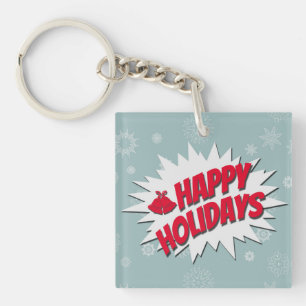 Happy Holidays Keychain