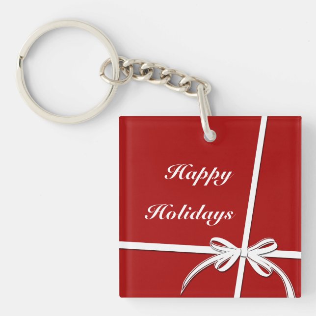 Happy Holidays Keychain (Front)