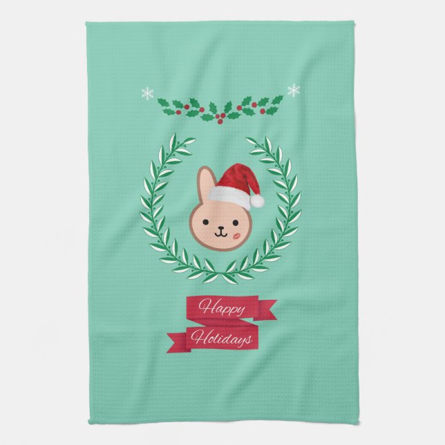 Happy Holidays! Kitchen Towel (Vertical)