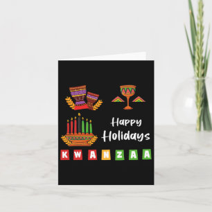 Happy Holidays Kwanzaa Hanukkah For Men Women Kids Card