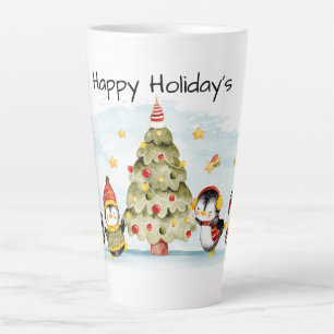 Happy Holidays Latte Mug