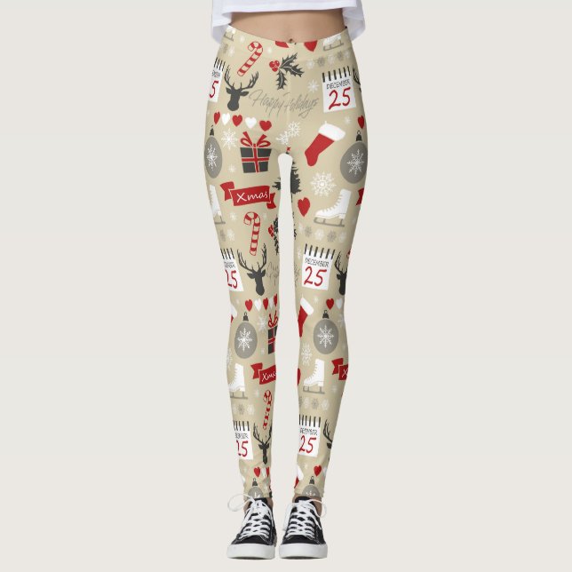 Happy Holidays Leggings (Front)